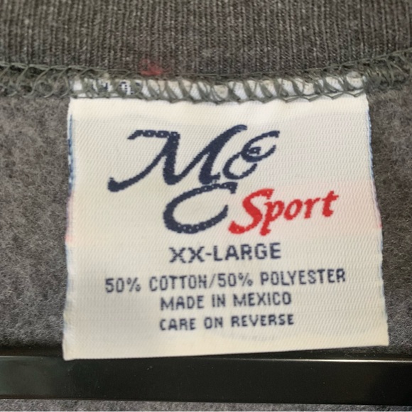 Vintage M&C Sport Crewneck Golf Sweater Sweatshirt XXL Gray Embroidered 1990’s - Picture 3 of 5